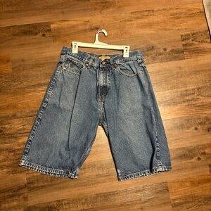 Blue denim baggy jorts thrifted vintage